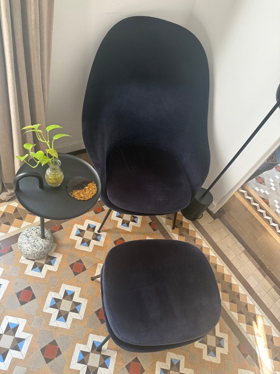 Image 1 of GUBI Bat Lounge Chair + Ottoman