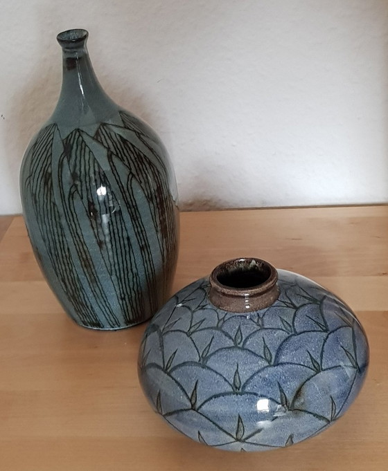 Image 1 of 2X Ceramic Vases By Rudolf Knörlein