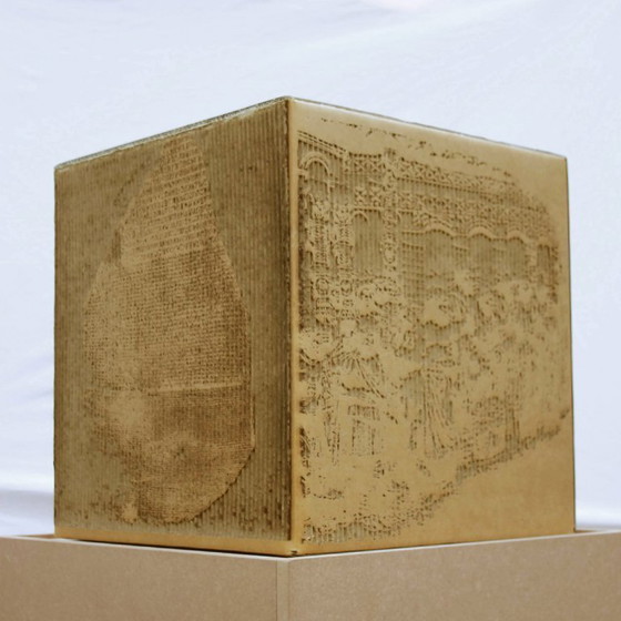 Image 1 of Achille ATTARD - Laser engraving on honeycomb cardboard