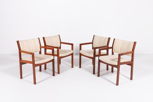 Set van 4 Deense design fauteuils van Christian Hvidt voor Soborg Mobelfabrik