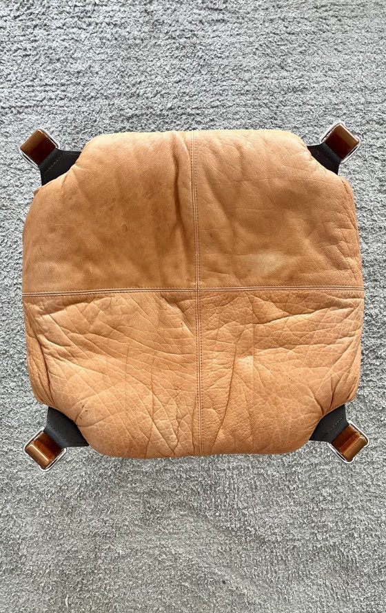 Image 1 of Vintage Falcon fauteuil (hoge rugleuning) en poef – Sigurd Resell, Vatne Møbler (jaren 70)