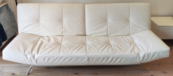 Sofá Smala – Cinna / Ligne Roset – Diseño de Pascal Mourgue – Cuero blanco – Sofás modulares, Leather (photo 6 of 6)