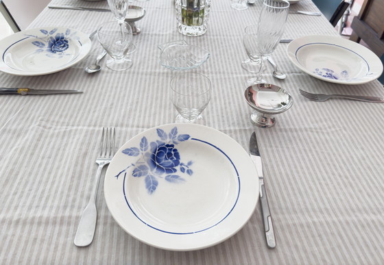 Image 1 of Set di 6 piatti fondi in pietra di ferro blu