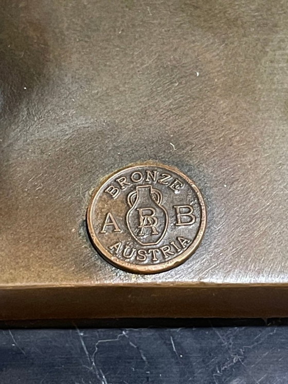 Image 1 of After Edgar Degas – Grande sculpture en bronze polychrome – Danseuse – Socle marbre – 38 cm - 5,4kg