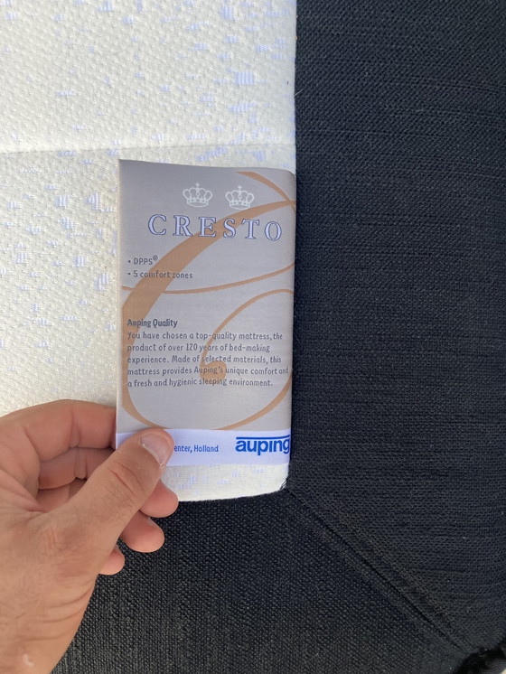 Image 1 of Auping Boxspring 160x200 nero con materassi Auping Cresto in ottime condizioni!