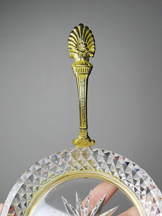 Sèvres crystal catch-all dish, L.Seiler creation, antique gilded mount, Bowls, Bronze, Gold (photo 5 of 11)