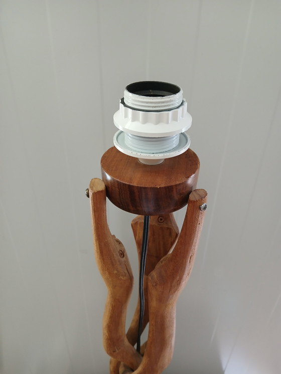 Image 1 of Lampe de table scandinave vintage en bois