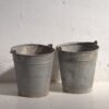 Antique metal buckets (c.1920). Set of 2 pieces – Decorative Objects, Rustic (photo 9 of 16)