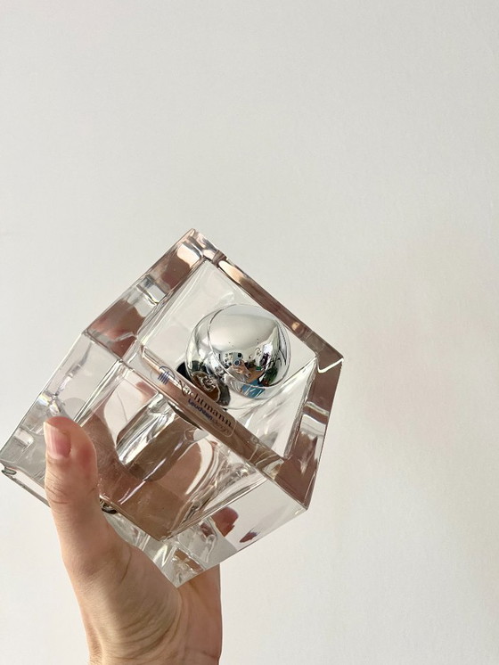 Image 1 of Vintage Cube Glass Lamp by Nachtmann Leuchten, 1990s Modern Design Light