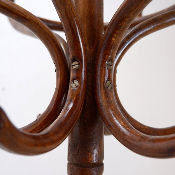 Image 1 of Appendiabiti a pappagallo in legno curvato vintage - stile Thonet