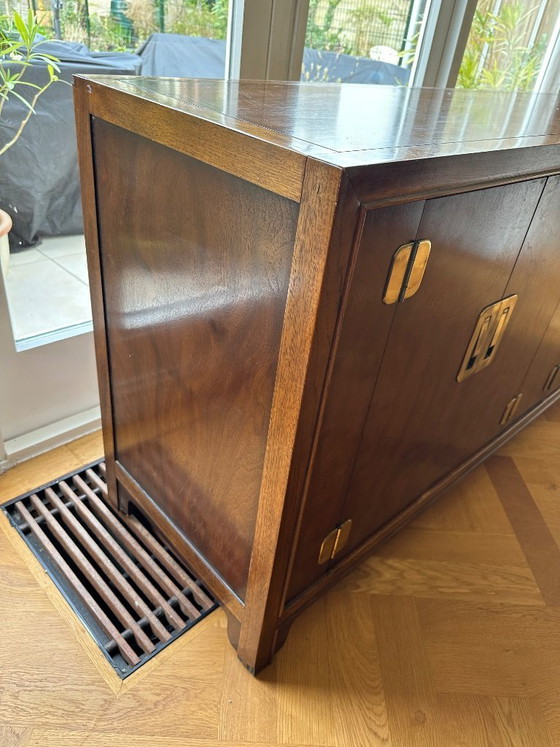 Image 1 of A vintage sideboard, Heritage by Drexel, Chinese Art Deco 1970s Hollywood Regency