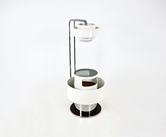 Ensemble de bar attribué à Joe Colombo, années 1960, Meuble bar, Métal, Plastique, Blanc, Modern (photo 3 sur 14)