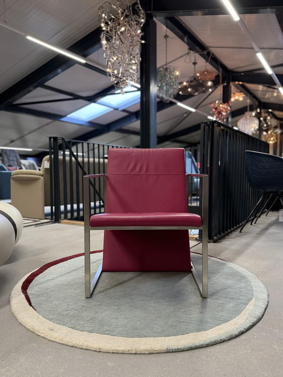 Image 1 of 2 poltrone Arco Spine in pelle fucsia