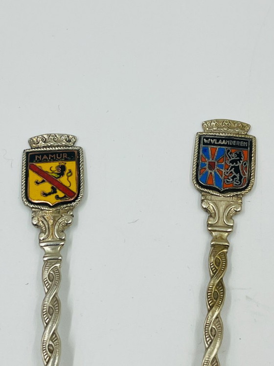 Set of 7 Heraldic City Souvenir Spoons – Cutlery Sets, Metal (photo 7 of 11)