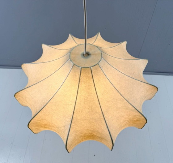 Image 1 of Mid-century Cocoon pendant lamp by Friedel Wauer for Goldkant Leuchten, Germany, 1970s.