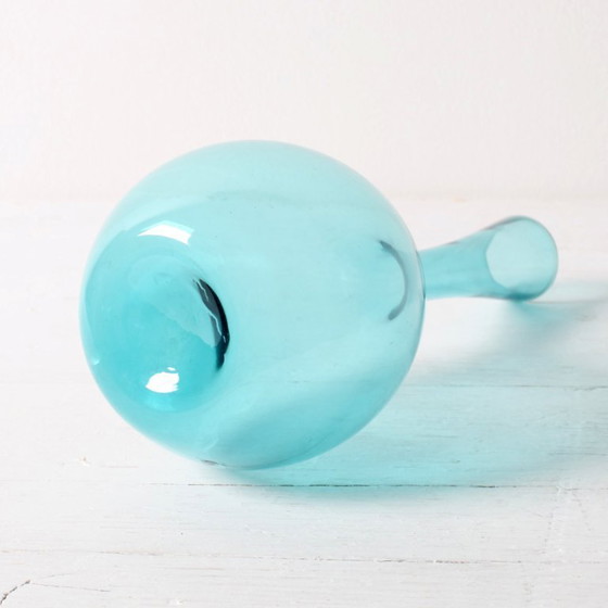Image 1 of Vintage Mid-Century Light Blue Glass Vase by Arthur Persy / Gullaskruf / Sweden / 1950s