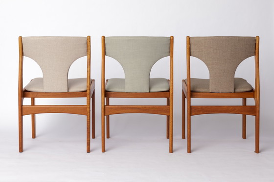 Image 1 of Vintage Set of 6 Danish Teak Dining Chairs – Erik Buch for Uldum | 1960s Mid-Century Modern Design