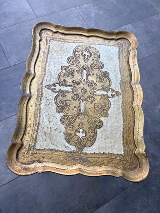 Hollywood Regency Bijzettafel – Klassiek Italiaans Vintage (Kunststof) – Plastic (photo 2 of 6)