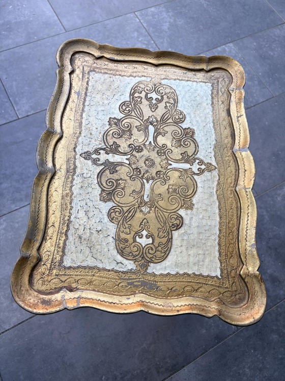 Hollywood Regency Bijzettafel – Klassiek Italiaans Vintage (Kunststof) – Plastic (photo 2 of 6)