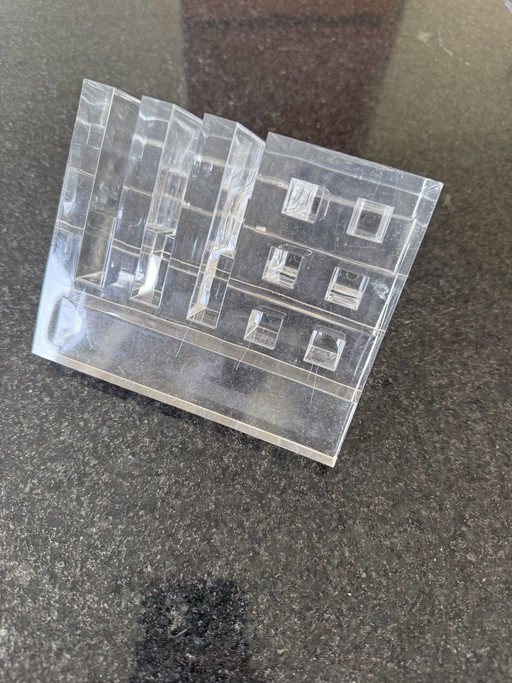 Vintage Guzzini Schreibtisch-Organizer aus den 1980er Jahren