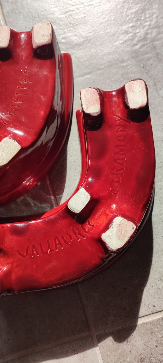 Pair of Ceramony Vallauris vintage flower frogs 1960/70 – Vallauris Ceramony, Vases, Ceramic (photo 10 of 15)