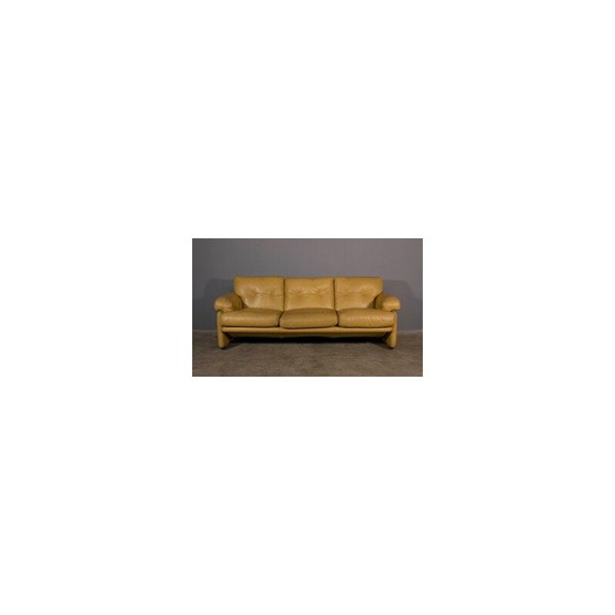 Image 1 of Vintage 3-seat sofa in leather by B and B Tobia Scarpa for Coronado, 1970