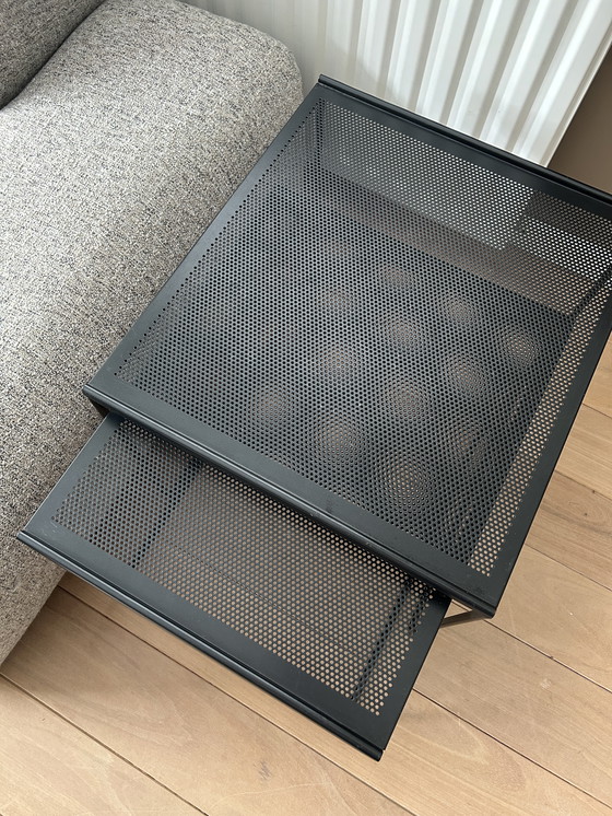 Image 1 of Set di 2 tavolini laterali degli anni '80