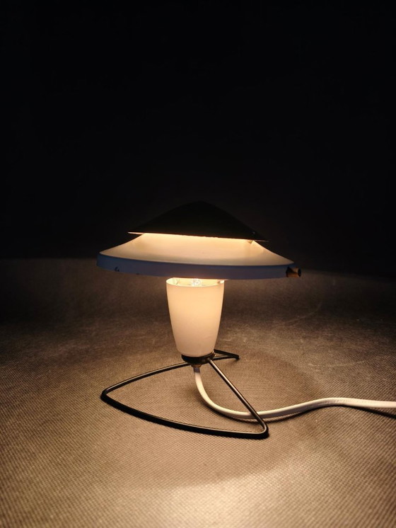Image 1 of Zukov Czech Space Age Table Lamp, Brass and White Metal, 1970s