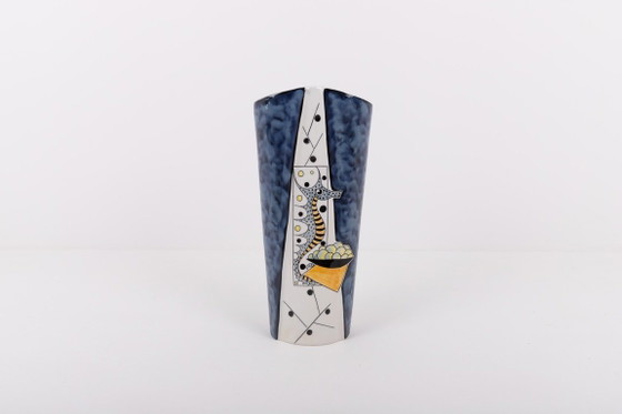 Image 1 of Italian glazed ceramic vase from Alfa, 1980’s