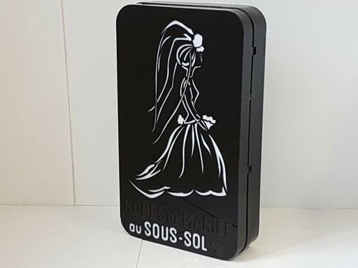 Vintage 1970s Plexiglas Sign: 70s Wedding Dresses