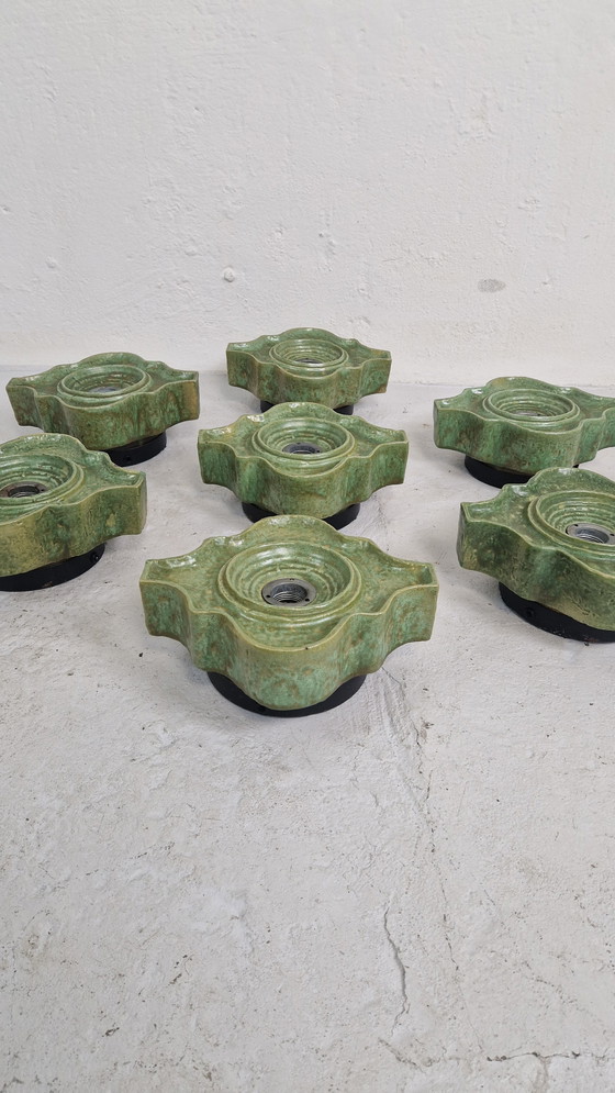 Image 1 of 7 appliques murales ou lampes de table allemandes en céramique des années 1970