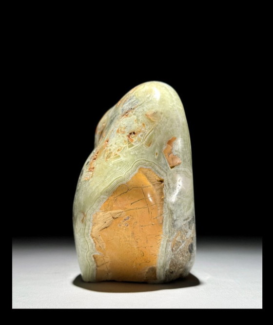 Image 1 of Natuursteen ornament op voet & Natuursteen unieke vorm (Duo)