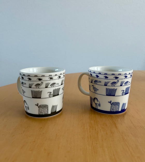 Llittala Oiva Toikka Collection tazza uccelli, Iittala, Stoviglie, Porcellana, Nero (foto 2 di 5)