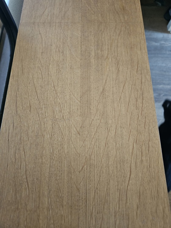 Image 1 of Mesa auxiliar/de recibidor de diseño exclusivo – 100% roble macizo – Art Déco holandés y Escuela de La Haya