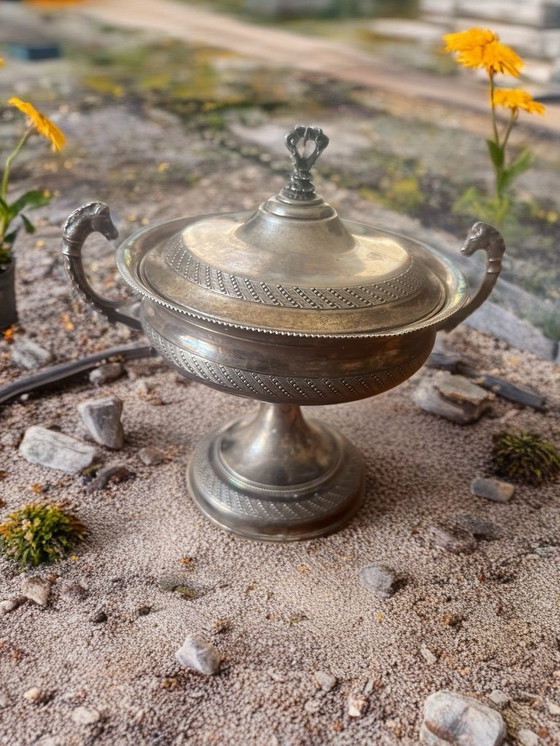 Image 1 of Sucrier ancien en argent 800