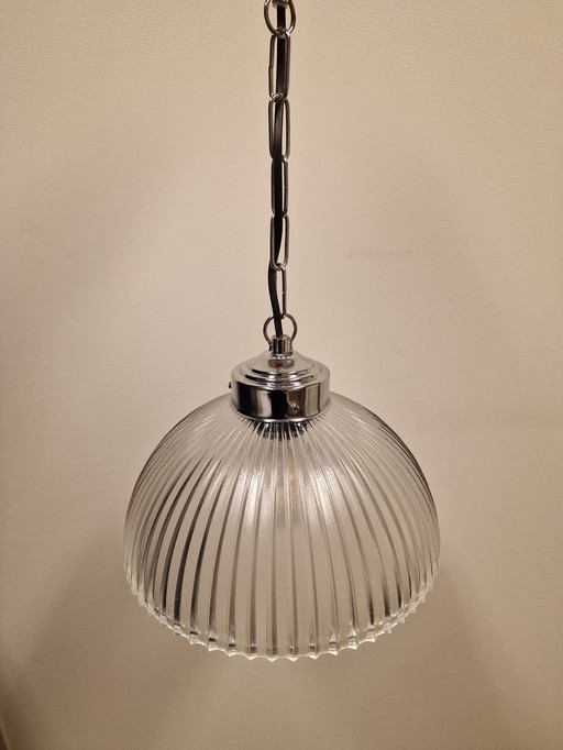 Lampe pendante en verre vintage