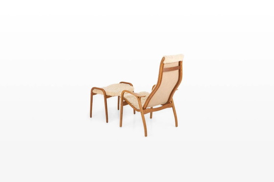 Set Lamino Sessel und Ottoman von Yngve Ekström für Swedese, 1950er Jahre – Wool, Cotton, Scandinavian (photo 3 of 15)