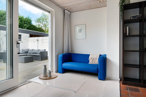 Image 1 of Set of 2 Gelderland design benches in cobalt blue, possibly Jan des Bouvrie