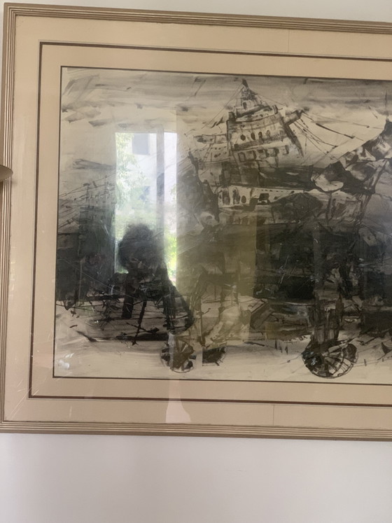 Viatcheslav "Slava" SAVELIEV (1944–2013) – Il Cavallo di Troia (1989) – Dipinti e disegni, Paper, Wood (photo 3 of 15)