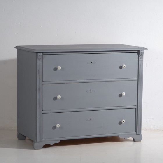 Antique silver gray chest of drawers (c.1900) #18 (photo 4 of 34)