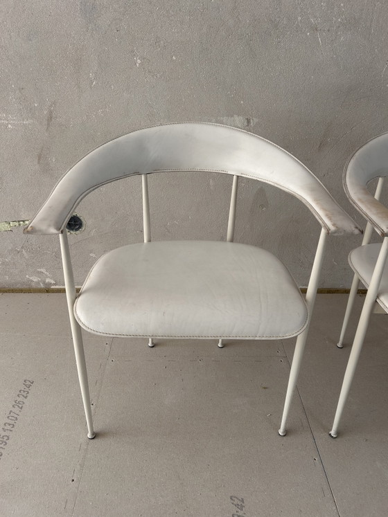 4x Fasem Chairs – Dining chairs, Leather, Metal (photo 3 of 8)
