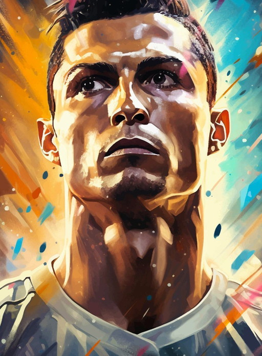 Alberto RICARDO - Cristiano Ronaldo 1 - Lienzo de artista
