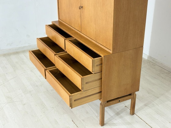 Image 1 of Vintage classic: IKEA MTP storage cabinet / shelf / highboard / sideboard – oak – design Marianne Richter