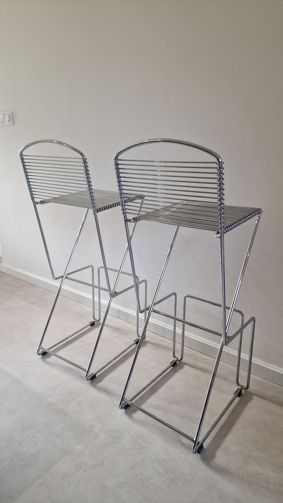 Image 1 of 2 tabourets de bar Till Behrens / tabourets de bar / tabourets en fil de fer