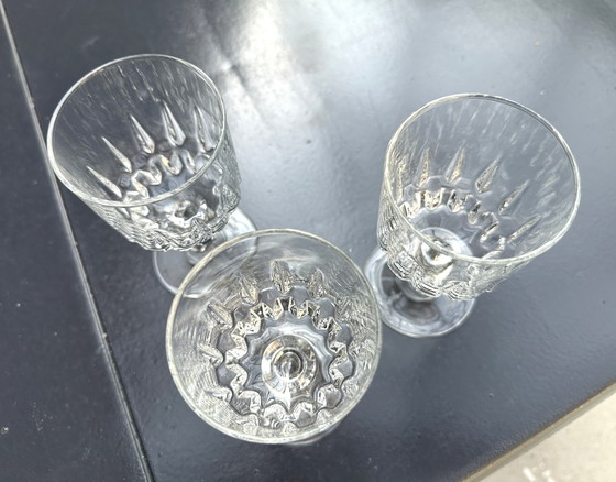 Image 1 of 3 13,5 cm Cristal d'Arques Vintage Louvre Wijnglazen