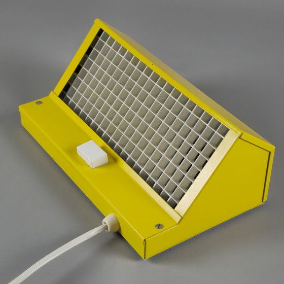 Image 1 of 1970s Vintage ELIDUS Type 9000 Yellow Metal Wall Light With Perforated Plastic Grid by Björn Svensson.