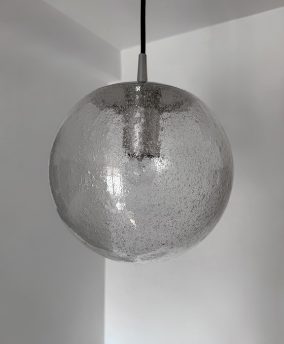 Image 1 of Hängeleuchte Bullé-Glas 70er Jahre