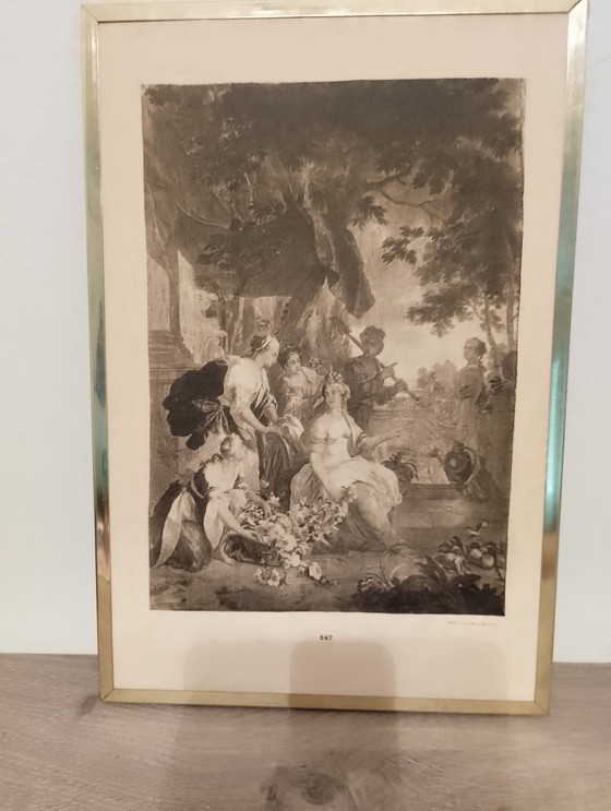 Image 1 of Rara eliogravure d'arte, "Il Trionfo di Flora", laboratorio di Léon Marotte, Parigi