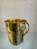 Handcrafted French brass wine cooler/champagne cooler