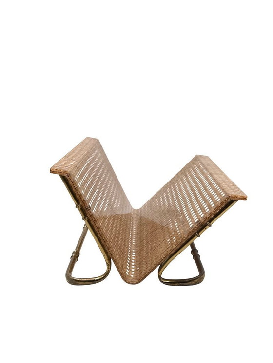 Image 1 of Zeitschriftenständer im Hollywood-Regency-Stil, Italien, 1970er Jahre